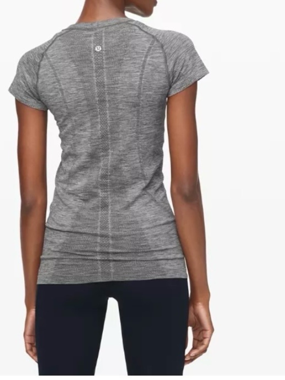 lululemon athletica Seamless Short Sleeve Tee - Gray Heather size 4